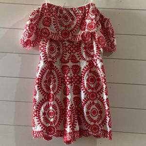 NWT  Red and White Romper